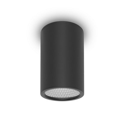 Luminosa Lighting Luminosa Rima 15,5Cm Outdoor Surface Mounted Downlight Black 15W 4000K Neutral White Ip54 from B&Q