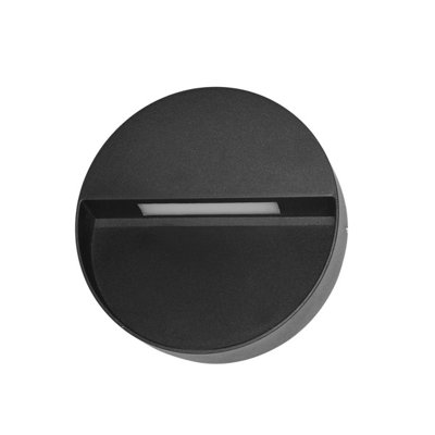 B&Q -  Luminosa Piana Outdoor Flush Wall Lamp Black 3000K Warm White Ip54