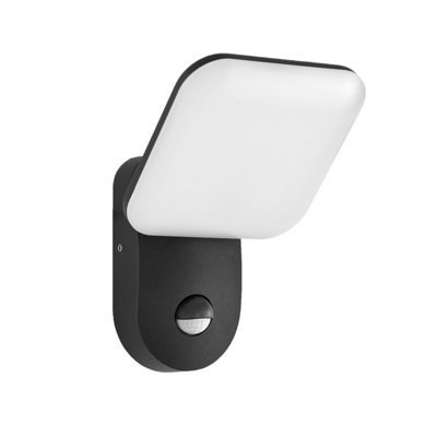 Luminosa Lighting Luminosa Nammi D-Sensor Outdoor Wall Down Lamp Black 4000K Neutral White Ip54 from B&Q