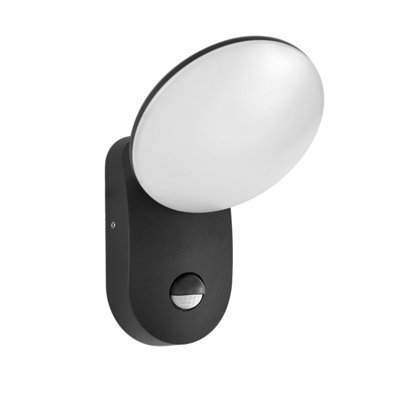 Luminosa Lighting Luminosa Monti D-Sensor Outdoor Wall Down Lamp Black 4000K Neutral White Ip54 from B&Q