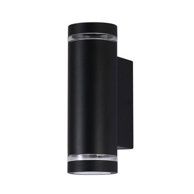 B&Q -  Luminosa Fondo Gu10 Outdoor Up Down Wall Lamp Black 2Xgu10 Ip54