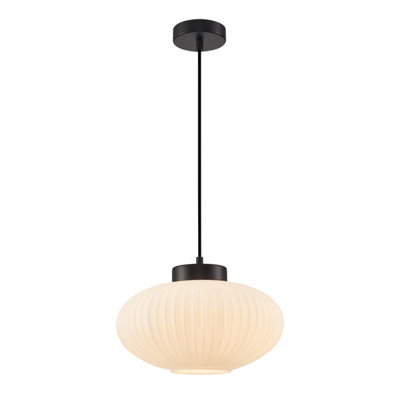 Luminosa Lighting Luminosa Groste Dome Pendant Ceiling Light Black from B&Q