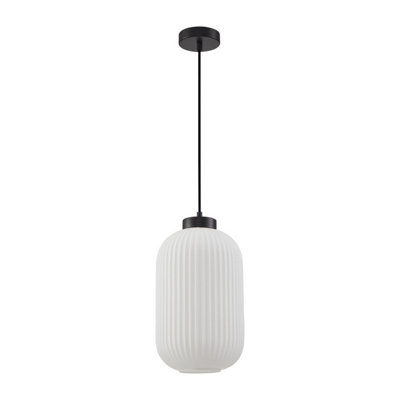 Luminosa Lighting Luminosa Lindo Dome Pendant Ceiling Light Black from B&Q