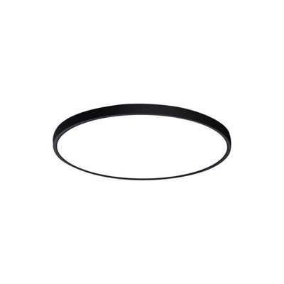 Luminosa Lighting Luminosa Alata 30Cm Flush Ceiling Light Black 2800/4000/6000K from B&Q
