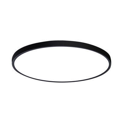 Luminosa Lighting Luminosa Alata 48Cm Flush Ceiling Light Black 2800/4000/6000K from B&Q