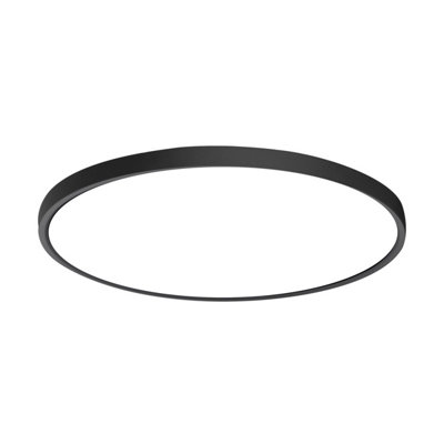 Luminosa Lighting Luminosa Calvi 48Cm Flush Ceiling Light Black 2800/4000/6000K from B&Q
