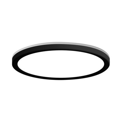Luminosa Lighting Luminosa Corte 40Cm Flush Ceiling Light Black Front 2800/4000/6000K from B&Q