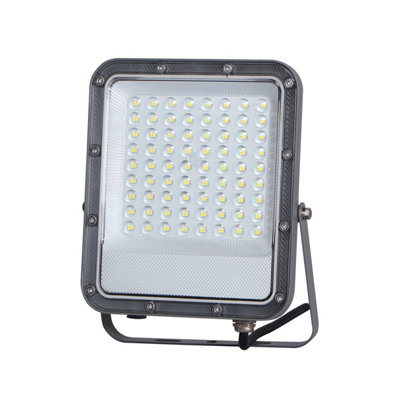 B&Q -  Luminosa Timbo 50W Outdoor Flood Light Grey 4000K Neutral White Ip65