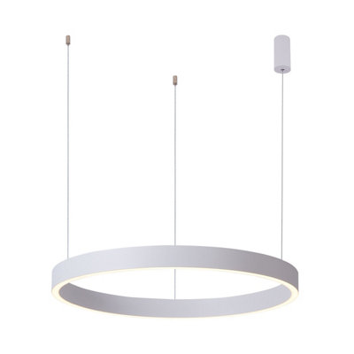 Luminosa Lighting Luminosa Brasco Ii 80Cm Led Pendant Ceiling Light White 3000/4000K from B&Q