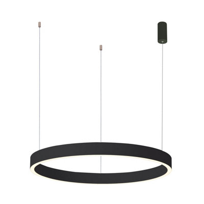 Luminosa Lighting Luminosa Brasco Ii 80Cm Led Pendant Ceiling Light Black 3000/4000K from B&Q