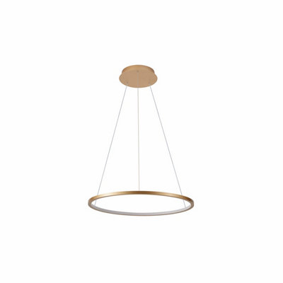 Luminosa Lighting Luminosa Vinola 40Cm Led Pendant Ceiling Light Gold 3000/4000K from B&Q