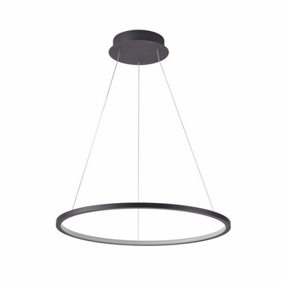 Luminosa Lighting Luminosa Vinola I 80Cm Led Pendant Ceiling Light Black 3000/4000K from B&Q