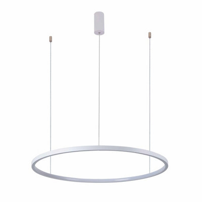 Luminosa Lighting Luminosa Vinola Ii 80Cm Led Pendant Ceiling Light White 3000/4000K from B&Q