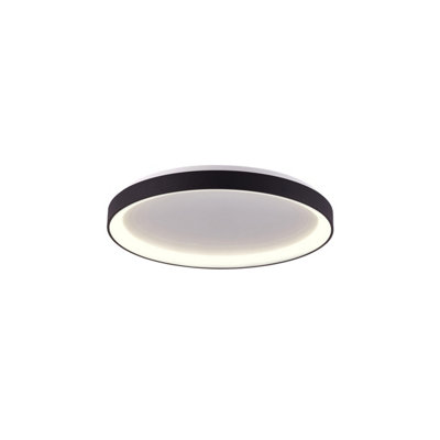 Luminosa Lighting Luminosa Vico 48Cm Led Semi Flush Ceiling Light Black 3000/4000K from B&Q