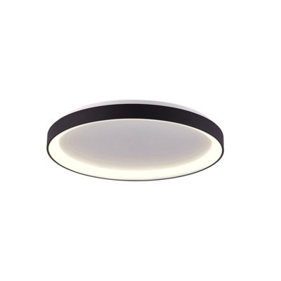 B&Q -  Luminosa Vico 58Cm Led Semi Flush Ceiling Light Black 3000/4000K
