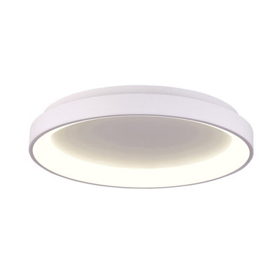 B&Q -  Luminosa Vico 78Cm Led Semi Flush Ceiling Light White 3000/4000K