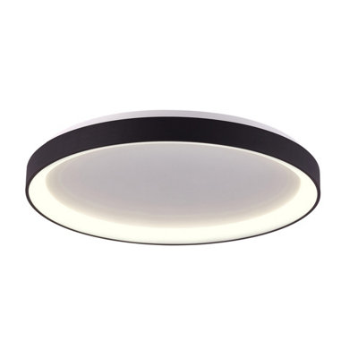 B&Q -  Luminosa Vico 78Cm Led Semi Flush Ceiling Light Black 3000/4000K