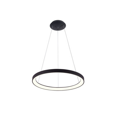 B&Q -  Luminosa Vico 48Cm Led Pendant Ceiling Light Black 3000/4000K