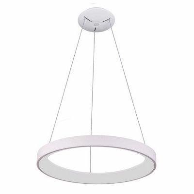 B&Q -  Luminosa Vico 78Cm Led Pendant Ceiling Light White 3000/4000K
