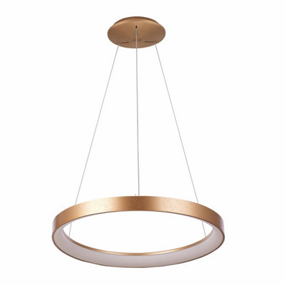 B&Q -  Luminosa Vico 78Cm Led Pendant Ceiling Light Gold 3000/4000K