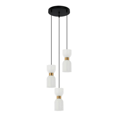 Luminosa Lighting Luminosa Monza Cluster Pendant Ceiling Light Brass 3Xe27 from B&Q