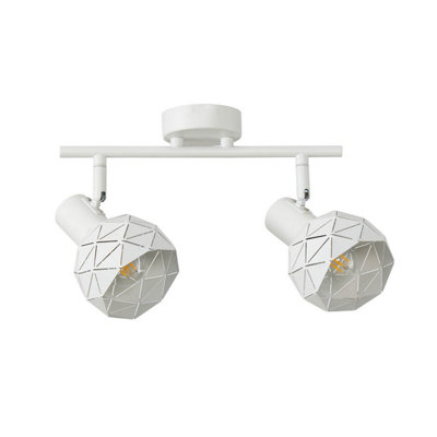 Luminosa Lighting Luminosa Harley Twin Ceiling Spotlight White 2Xe14 from B&Q