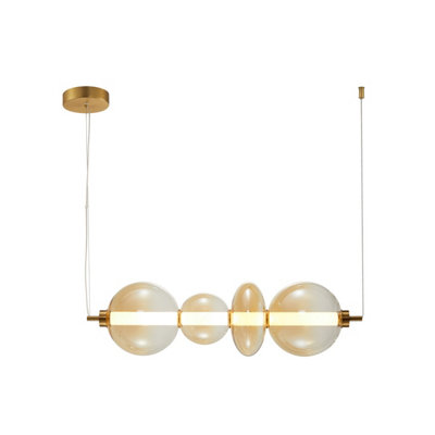 Luminosa Lighting Luminosa Sonte I Bar Pendant Ceiling Light Antique Bronze Matt 3000K Warm White from B&Q