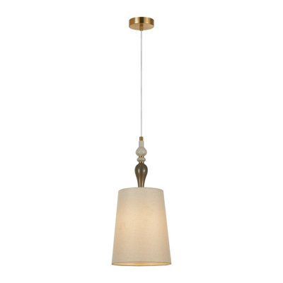 Luminosa Lighting Luminosa Moren Ii 22Cm Cylindrical Pendant Ceiling Light Antique Bronze from B&Q