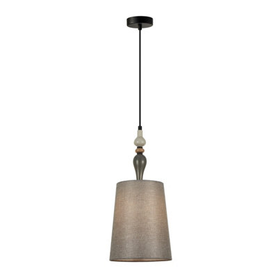 Luminosa Lighting Luminosa Nerom 22Cm Cylindrical Pendant Ceiling Light Matt Black from B&Q