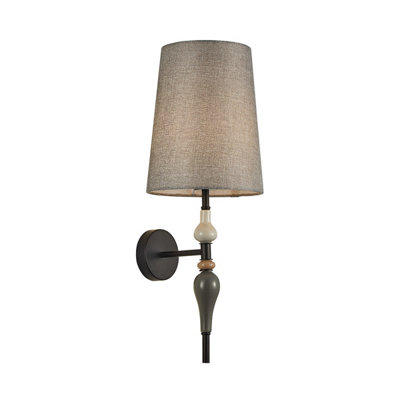 Luminosa Lighting Luminosa Nerom Wall Lamp With Shade Matt Black