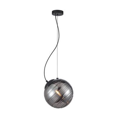 Luminosa Lighting Luminosa Perona Globe Pendant Ceiling Light Matt Black from B&Q