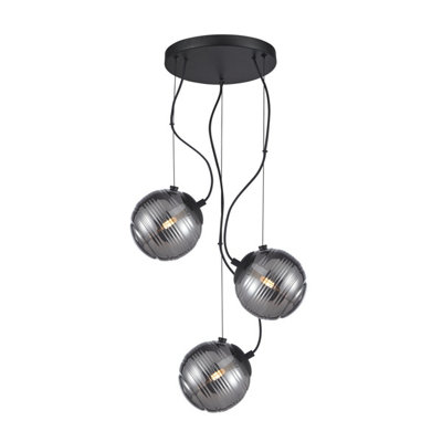 Luminosa Lighting Luminosa Perona Cluster Pendant Ceiling Light Matt Black 3Xg9 from B&Q