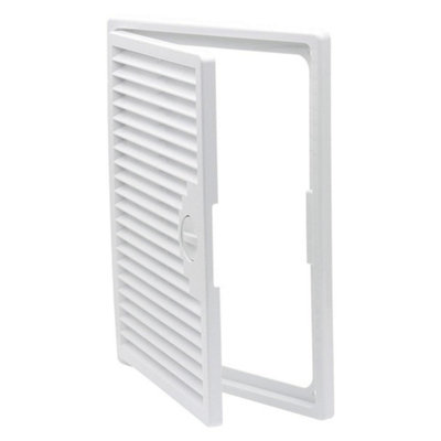 B&Q -  200X250mm Thin Access Panels Inspection Hatch Access Shuttered Door Plastic Abs