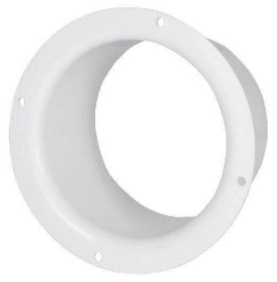 Przybysz 150mm Diameter White Plastic Ventilation Ducting Pipe Wall Plate Spigot from B&Q
