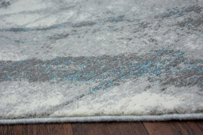 B&Q -  Carpet Acrylic Patara 0266 Cream/turquise 80X150 Cm