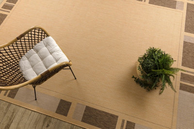 RugsX Carpet Sizal Floorlux 20195 Mais Coffee 140X200 Cm from B&Q