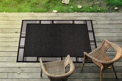 RugsX Carpet Sizal Floorlux 20195 Black Silver 200X290 Cm from B&Q