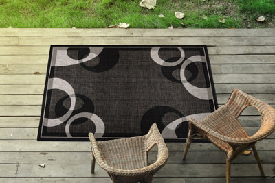 RugsX Carpet Sisal Floorlux 20078 Black Silver 240X330 Cm from B&Q