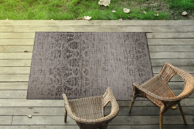RugsX Carpet Sizal Floorlux 20211 Silver Black 60X110 Cm from B&Q