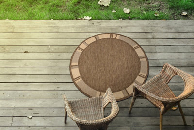 RugsX Carpet Sizal Circle Floorlux 20195 Coffee Mais Circle 120 Cm from B&Q