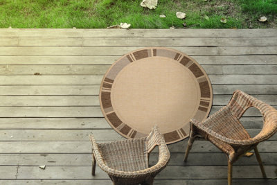RugsX Carpet Sizal Circle Floorlux 20195 Mais Coffe Circle 160 Cm from B&Q