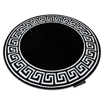 RugsX Carpet Hampton Grecos Circle Black Circle 160 Cm from B&Q