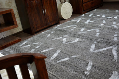 RugsX Carpet Shadow 9529 Vizon White 120X170 Cm from B&Q