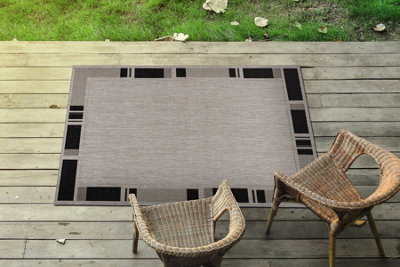 RugsX Carpet Sizal Floorlux 20195 Silver Black 200X290 Cm from B&Q