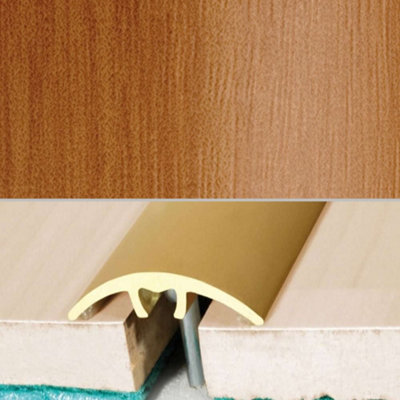  - A66 32mm Aluminium Wood Effect Door Threshold StripCherry0.93M