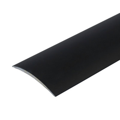 B&Q A13 40mm Anodised Aluminium Self Adhesive Door Threshold Strip - Black, 0.93M