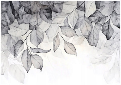 Wallarena Photo Wallpaper Leaves Bedroom Non-Woven Wall Mural Modern 250X175 Cm from B&Q