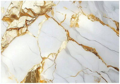 Wallarena Photo Wallpaper Abstract Marble Bedroom Non-Woven Wall Mural Modern 350X250 Cm from B&Q