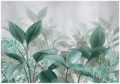 Wallarena Photo Wallpaper Leaves Jungle Bedroom Non-Woven Wall Mural Modern 400X280 Cm from B&Q