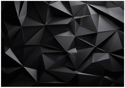 Wallarena Photo Wallpaper Abstract Black 3D Non-Woven Wall Mural Modern 350X250 Cm from B&Q